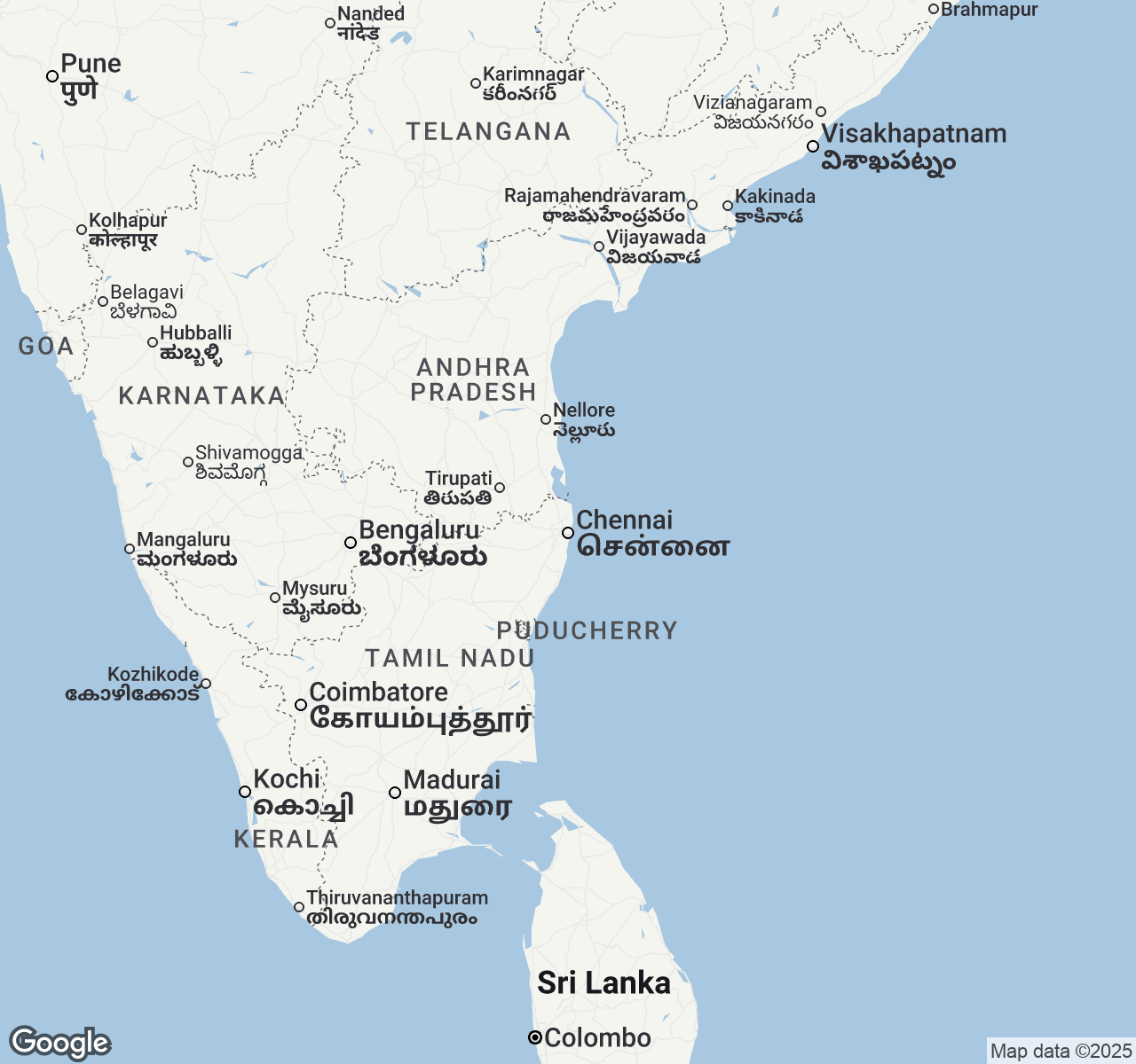 Map of Chennai